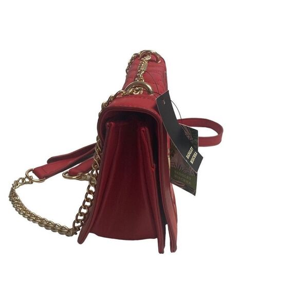 BADGLEY MISCHKA Women’s Red Crossbody Studded Quilted New With Tags 8.5X3X6.5 - Picture 1 of 12